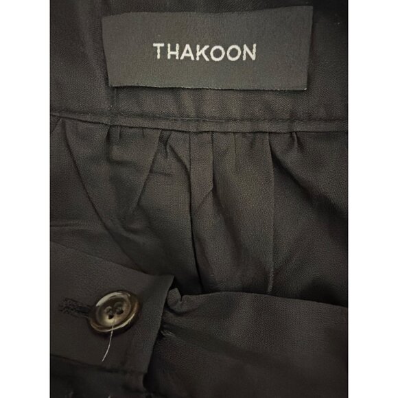 Thakoon Black Perforated Button-Front Midi Skirt - Picture 4 of 4